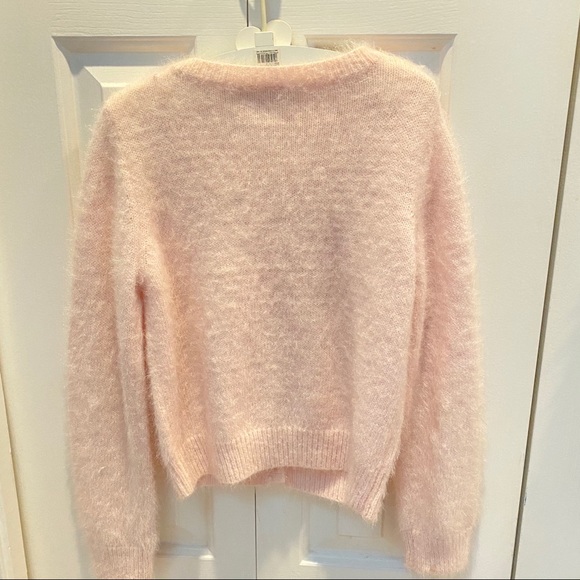 Gymboree Girl’s Fuzzy Soft Pink cardigan Sweater - Picture 2 of 3